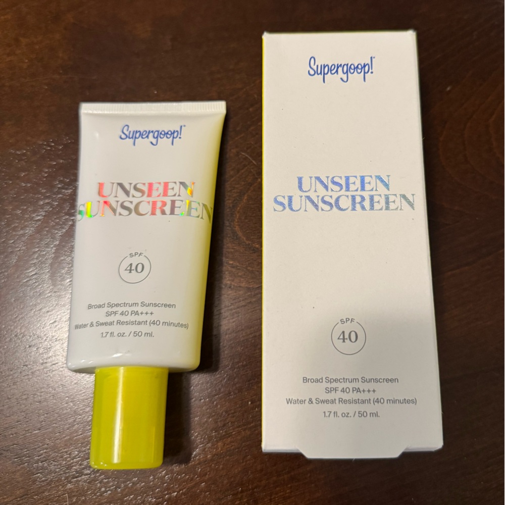 NWT Supergoop Unseen Sunscreen SPF 40 - Full Size, 1.7 fl oz